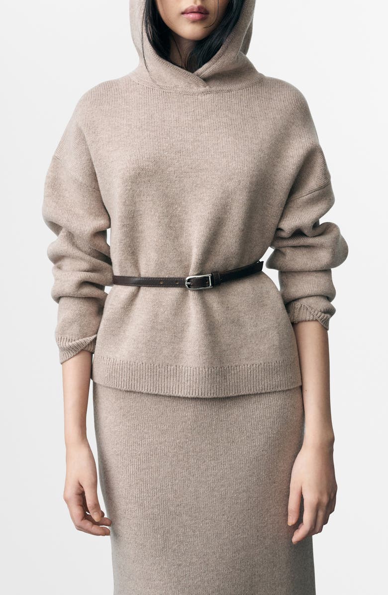 MANGO Relaxed Hooded Sweater, Main, color,