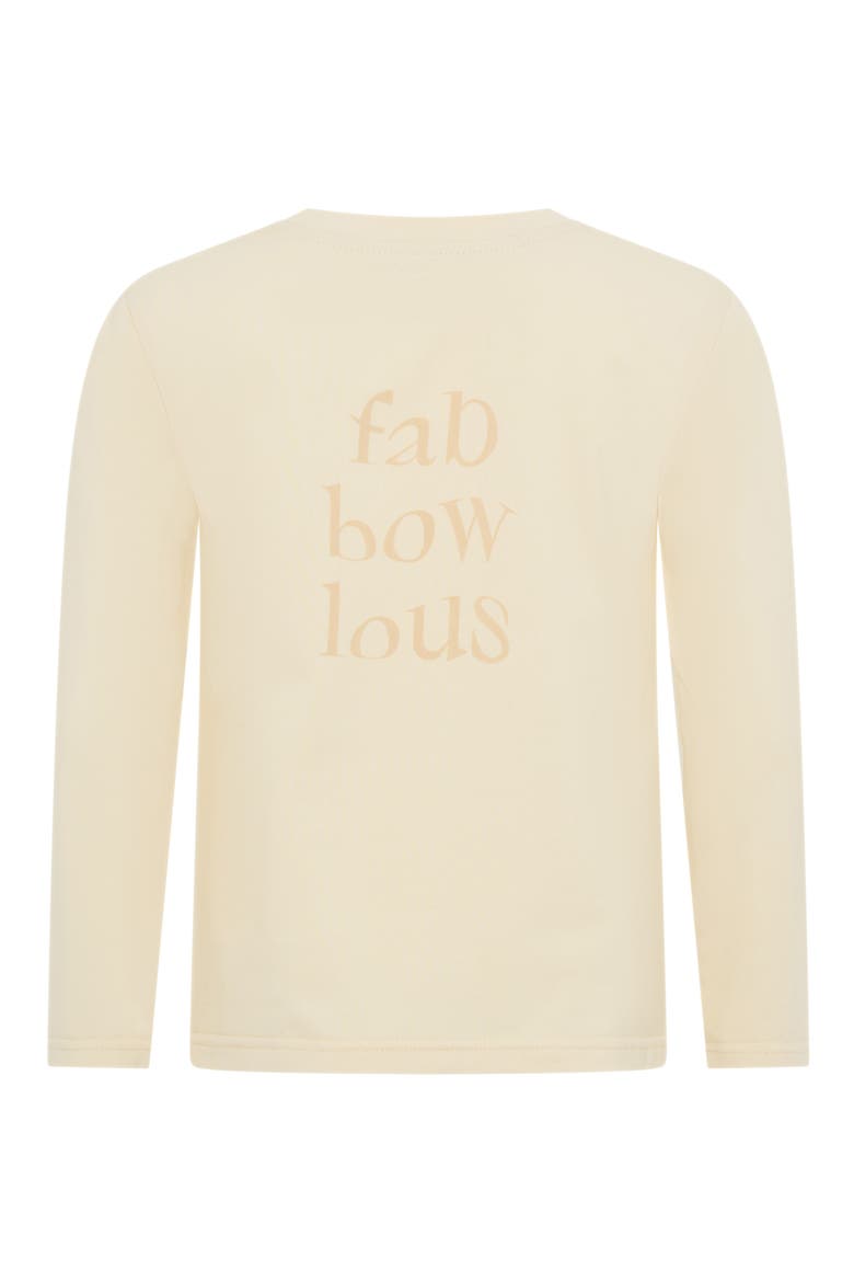 Kids' Fabbowlous Long Sleeve Stretch Cotton T-Shirt, Alternate, color, CREAM