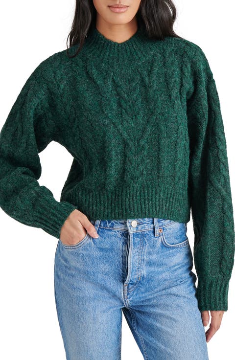 Marcie Cable Stitch Mock Neck Sweater