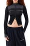 Lara Mock Neck Long Sleeve Zip Top