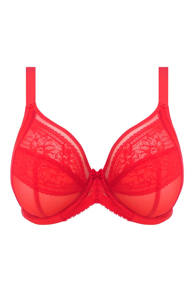 Kendra Underwire Plunge Bra, Alternate, color, CHERRY