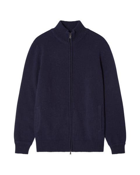 Graham Cashmere Blend Full Zip Sweater