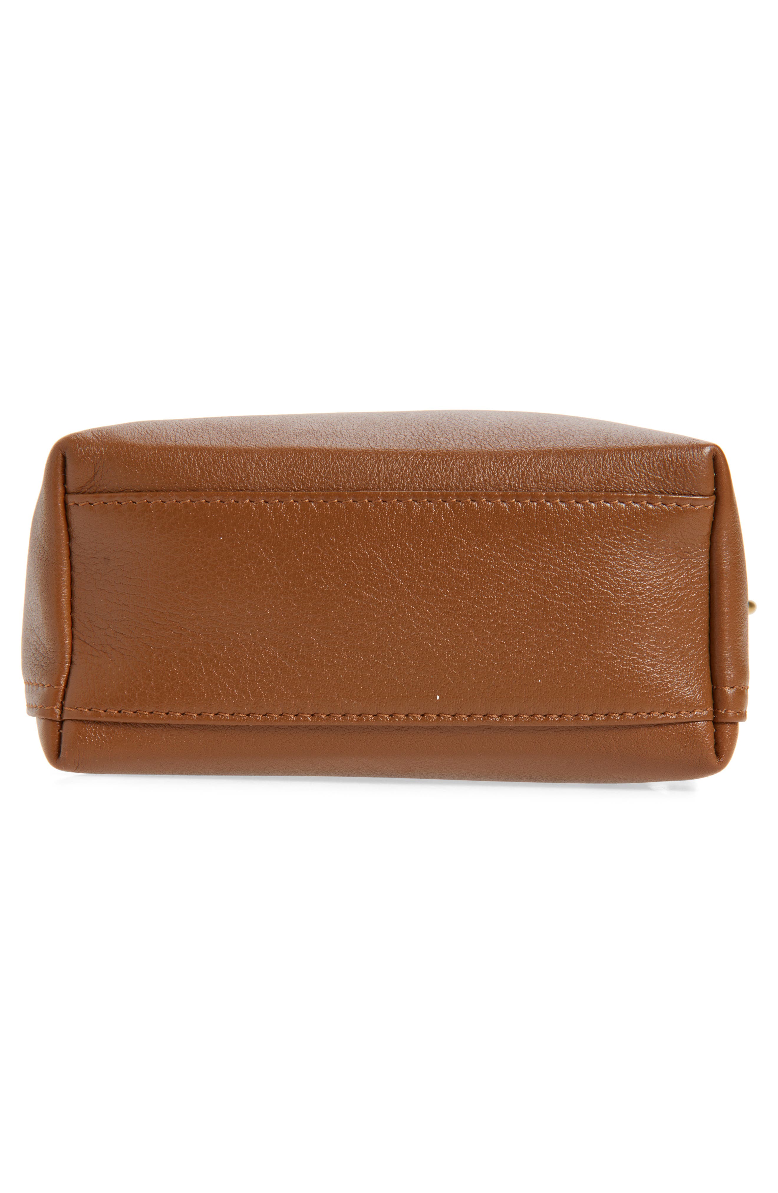 Burberry Mini B Clip Leather Bucket Bag, Alternate, color, Hazel