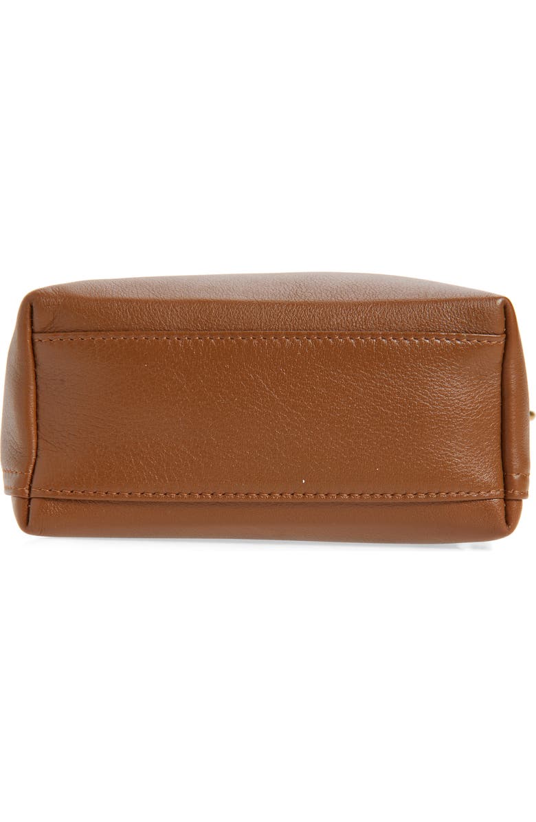 Burberry Mini B Clip Leather Bucket Bag, Alternate, color, Hazel