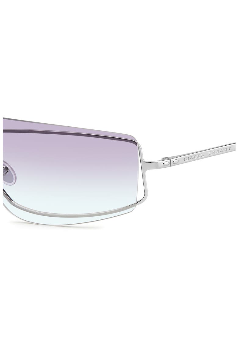 99mm Gradient Oversize Shield Sunglasses, Alternate, color, SILVER GREEN/ VIOLET GREEN