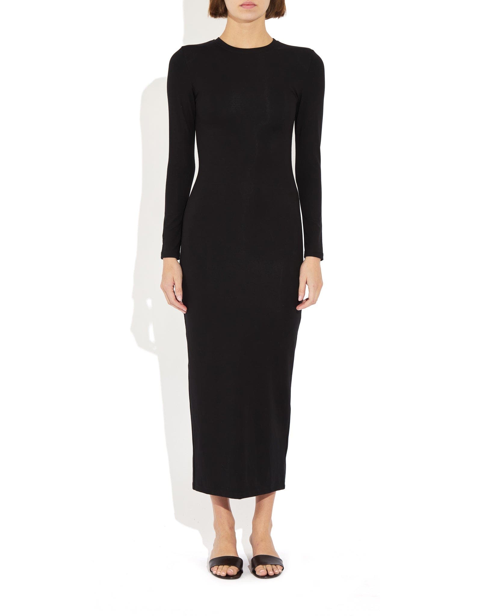 The Park Charity Long Sleeve Maxi Dress In Black