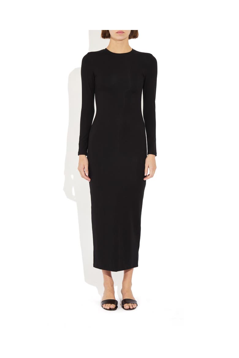 Charity Long Sleeve Maxi Dress, Main, color, Black
