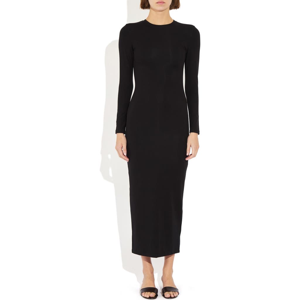 The Park Charity Long Sleeve Maxi Dress In Black