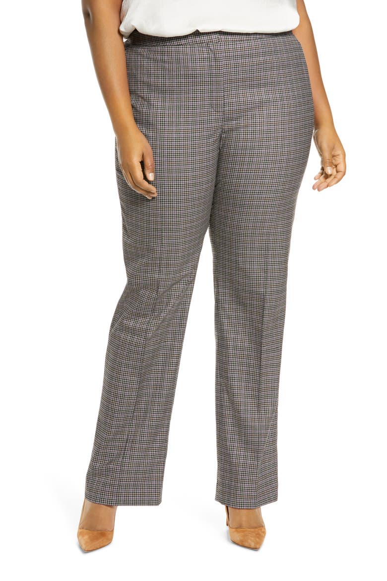 Stovepipe Pants, Main, color, PURPLE MULTI CHECK