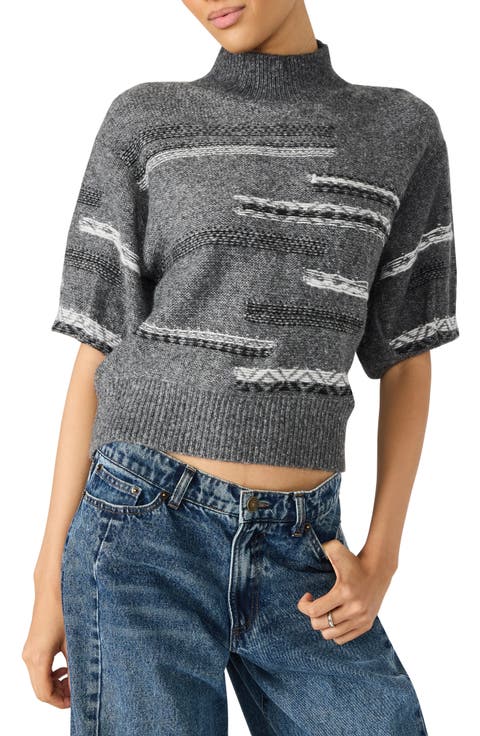 Ketra Mock Neck Crop Sweater