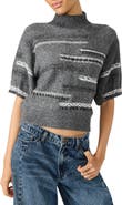 Steve Madden Ketra Mock Neck Crop Sweater