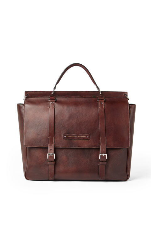 Calfskin casual briefcase