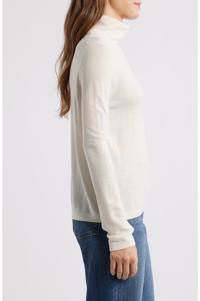 Turtleneck Wool Sweater, Alternate, color, ANTIQUE WHITE