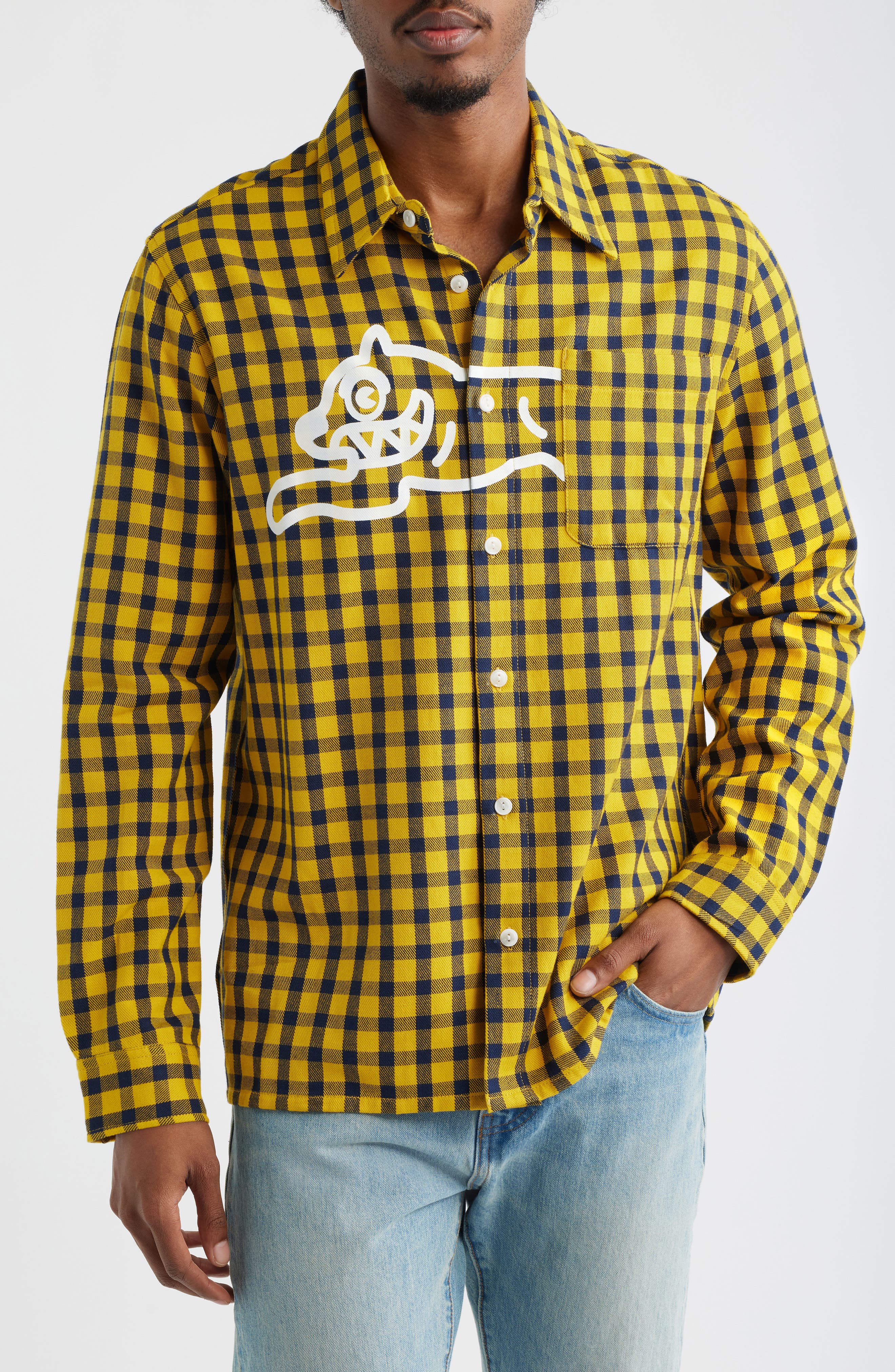 Mean Gene Long Sleeve Button-Up Shirt