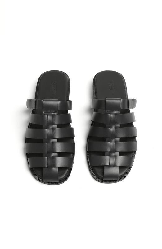 Anthony Veer Lido Sandal, Alternate, color, Obsidian Black