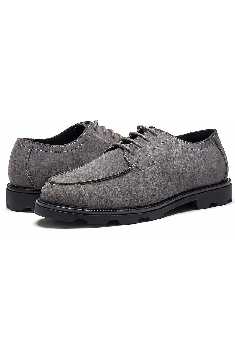 A. Veer Dalton Moc Derby, Alternate, color, Grey Leather