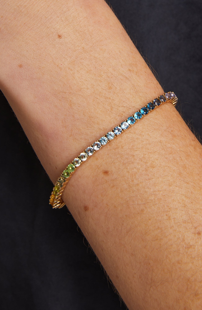 Aurate New York Ombre Rainbow Tennis Bracelet, Alternate, color, Ombré Rainbow