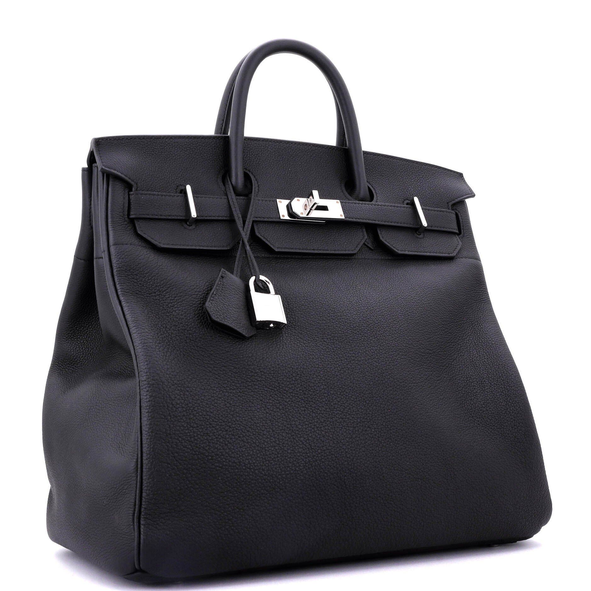 Pre-Owned Hermes HAC Birkin Bag Black Togo with Palladium Hardware 40, Alternate, color, 