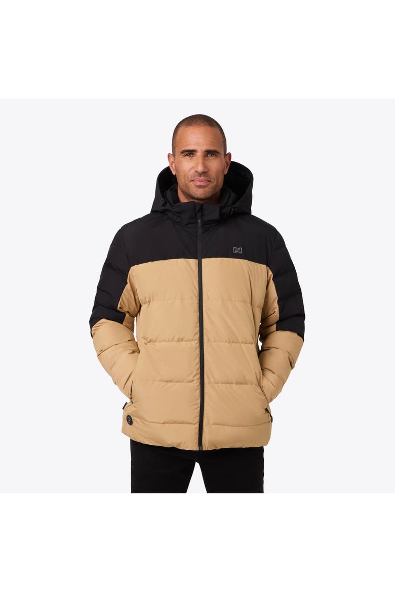 Crest 2.0 Men's Natural Down Heated Jacket, Main, color, Black/Tan