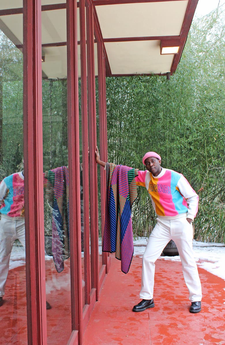 DITTOHOUSE Optical Movement Throw Blanket, Alternate, color, 