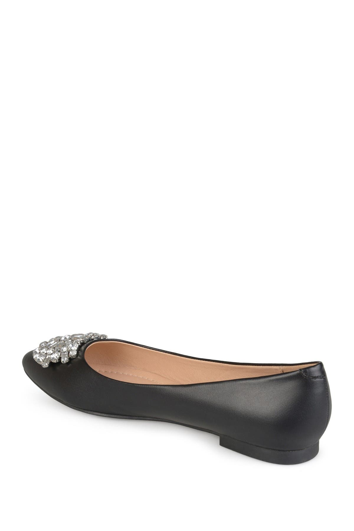 Journee Collection JOURNEE Renzo Embellished Flat, Alternate, color, Black