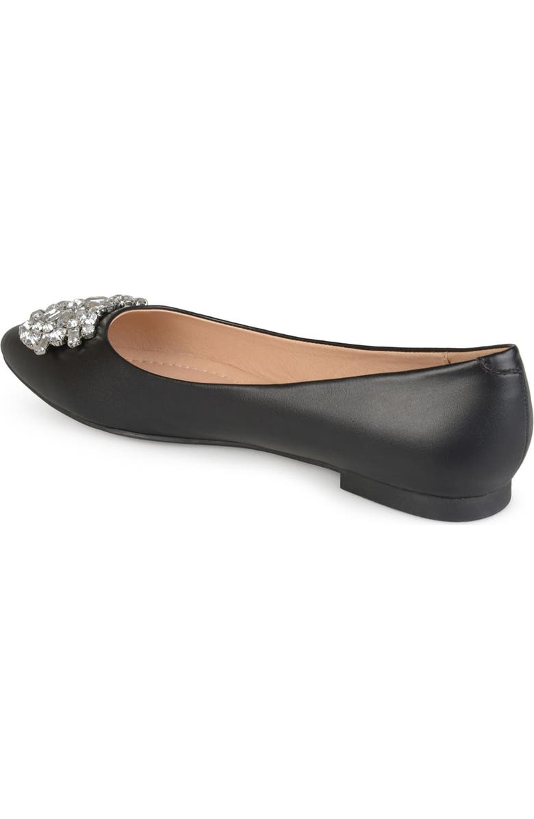 Journee Collection JOURNEE Renzo Embellished Flat, Alternate, color, Black