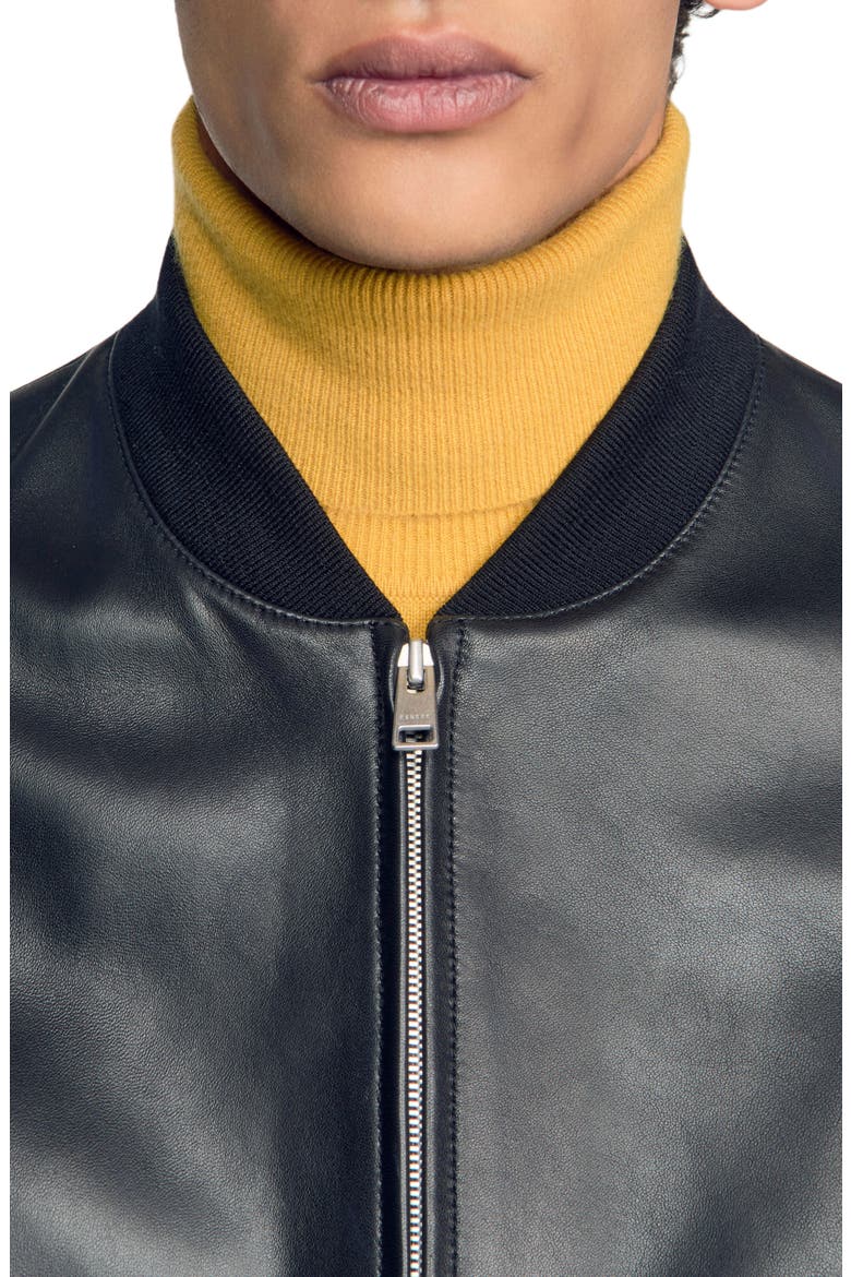 Leather Jacket, Alternate, color, Black