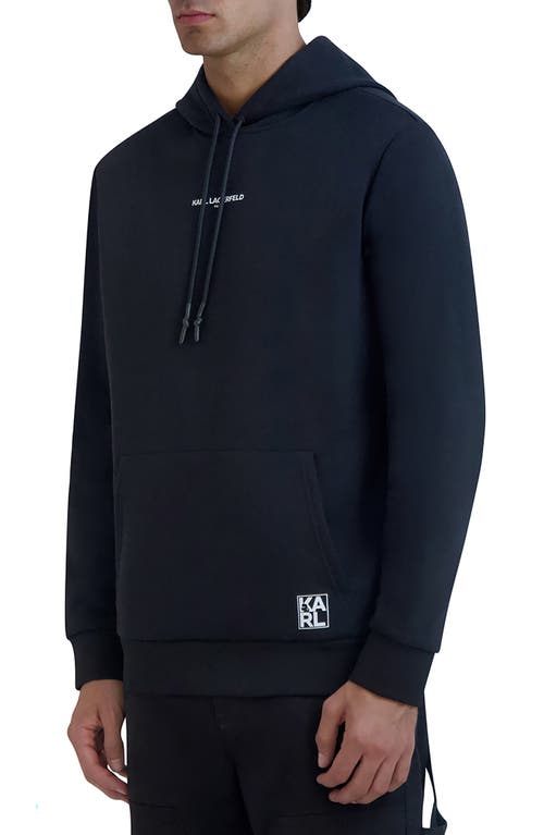 Karl Lagerfeld Paris Small Logo Hoodie In Black