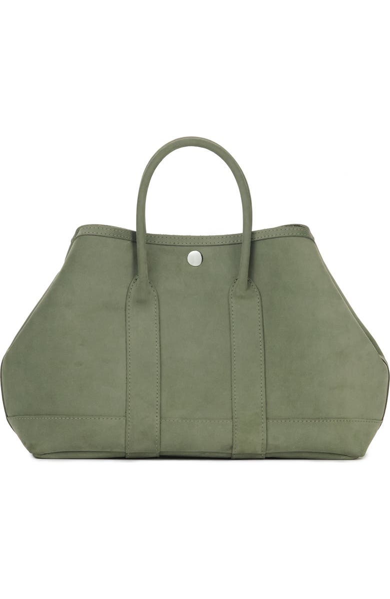 Ezra Arthur Audrey Velvet Leather Top Handle Bag, Main, color, Moss