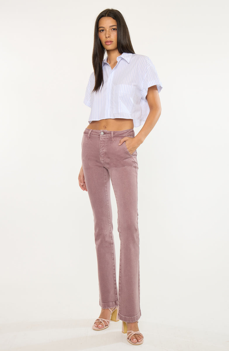 KanCan Max Mid Rise Trouser Bootcut Jeans, Alternate, color, Mauve