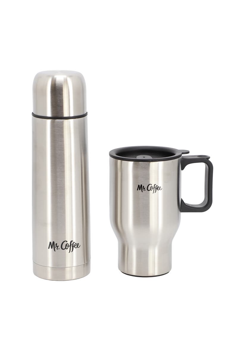 Javelin 2 Piece Thermal Bottle and Travel Mug, Main, color, Silver