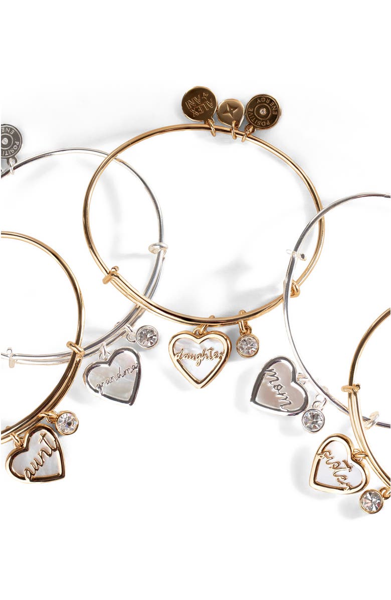 Alex and Ani Sister Bangle Bracelet, Alternate, color, Silver