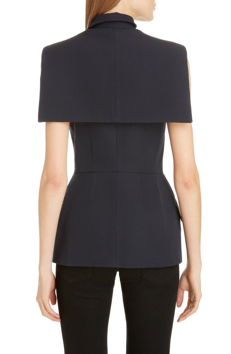 Givenchy Charm Button Sleeveless Double Breasted Wool Jacket, Alternate, color, 