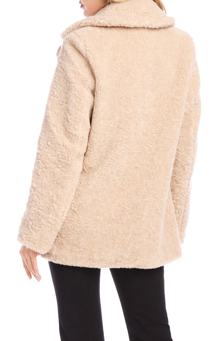 Karen Kane Faux Shearling Coat, Alternate, color,
