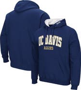 COLOSSEUM Men's Colosseum Navy UC Davis Aggies Arch and Logo Pullover Hoodie