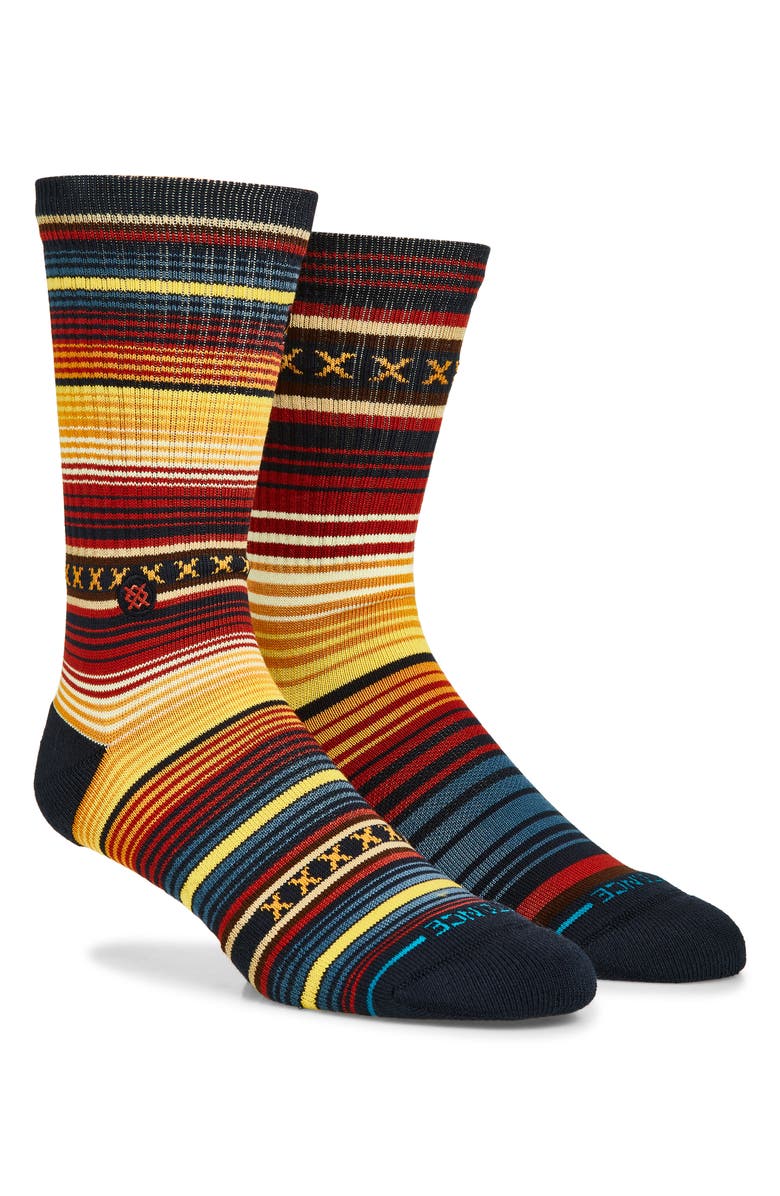 Stance Curren Parks Cotton Blend Crew Socks, Main, color, Navy