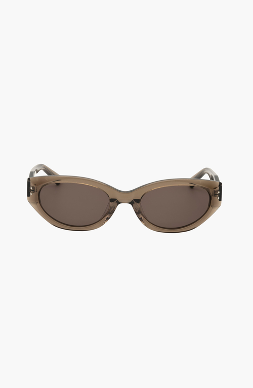 Italic Michele Cat-eye Italian Acetate Sunglasses In Translucent Vetiver