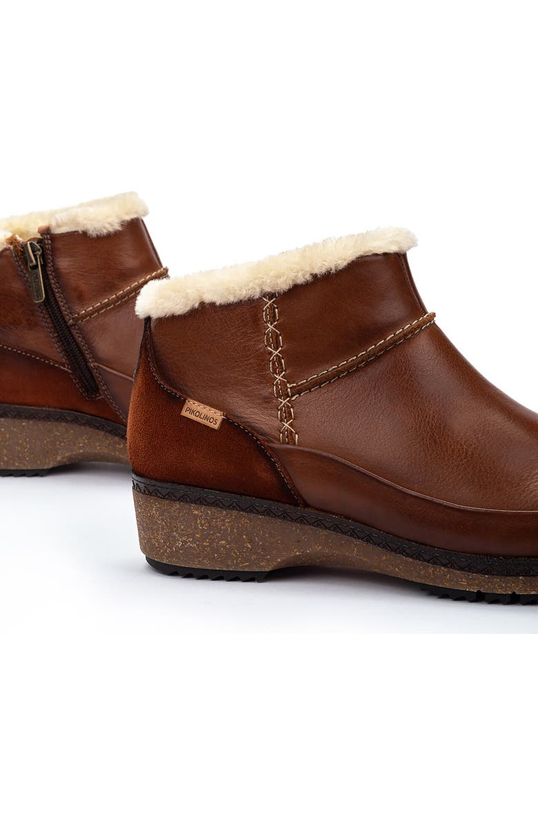 PIKOLINOS Granada Faux Fur Bootie, Alternate, color, Cuero