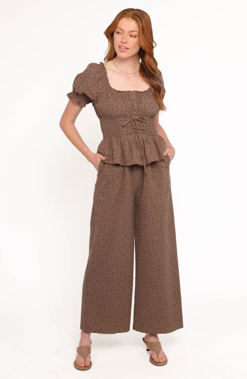 Petal And Pup Petal & Pup Bridget Floral Cotton Jumpsuit In Brown