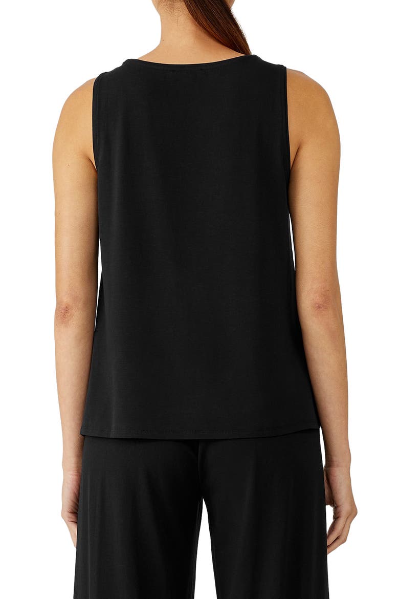 Jewel Neck Jersey Tank, Alternate, color, BLACK