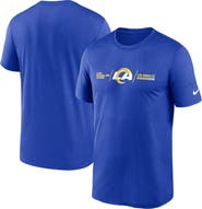 Nike Men's Nike Royal Los Angeles Rams Horizontal Lockup Legend Performance T-Shirt
