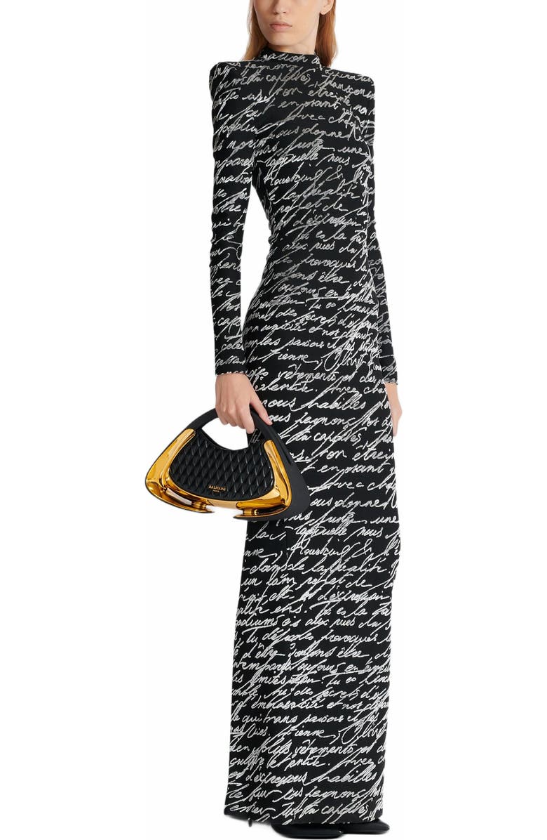 Balmain Quilted Medium Jolie Madame Bag, Alternate, color, Gold