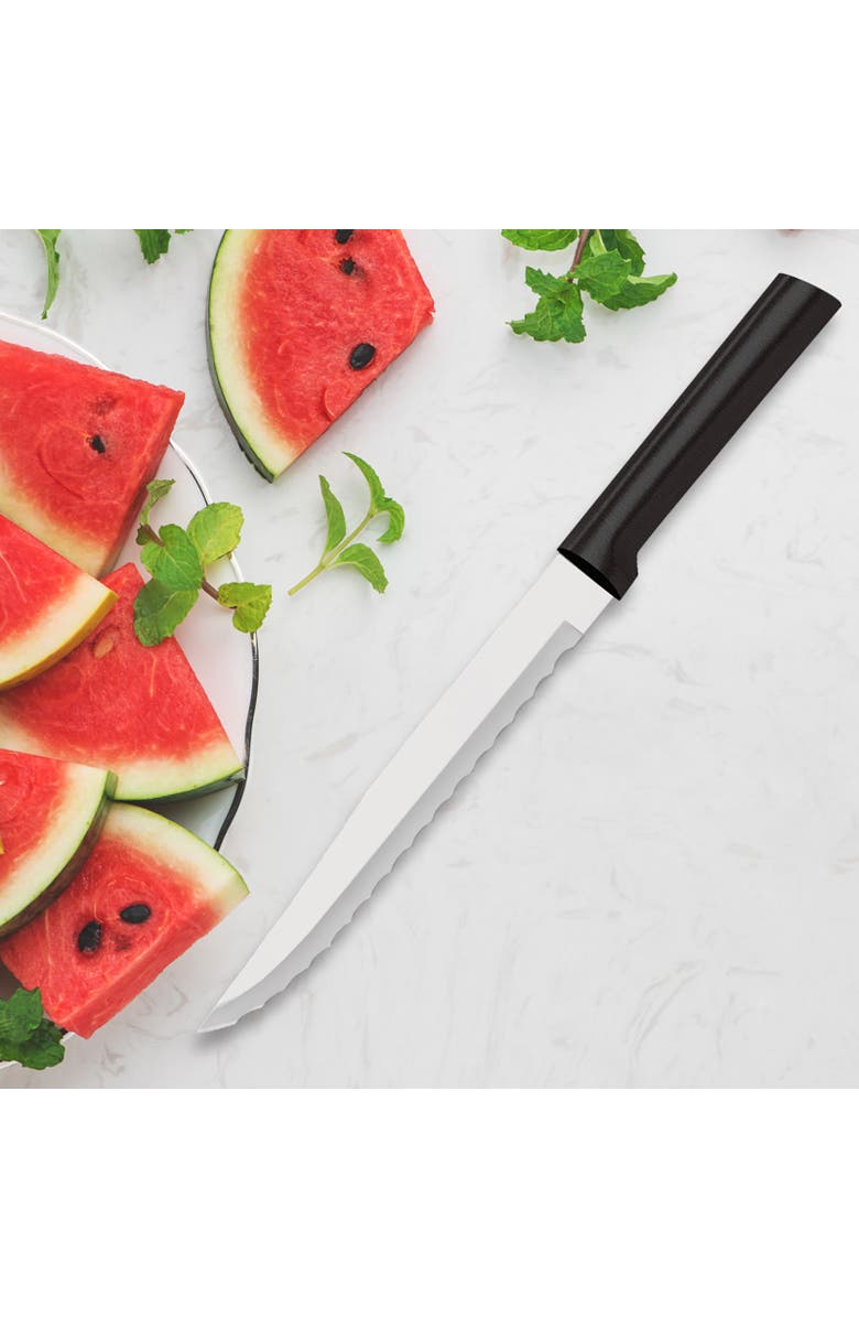 Rada Cutlery 7-Inch Serrated Slicer Stainless Steel Blade, Alternate, color, Black