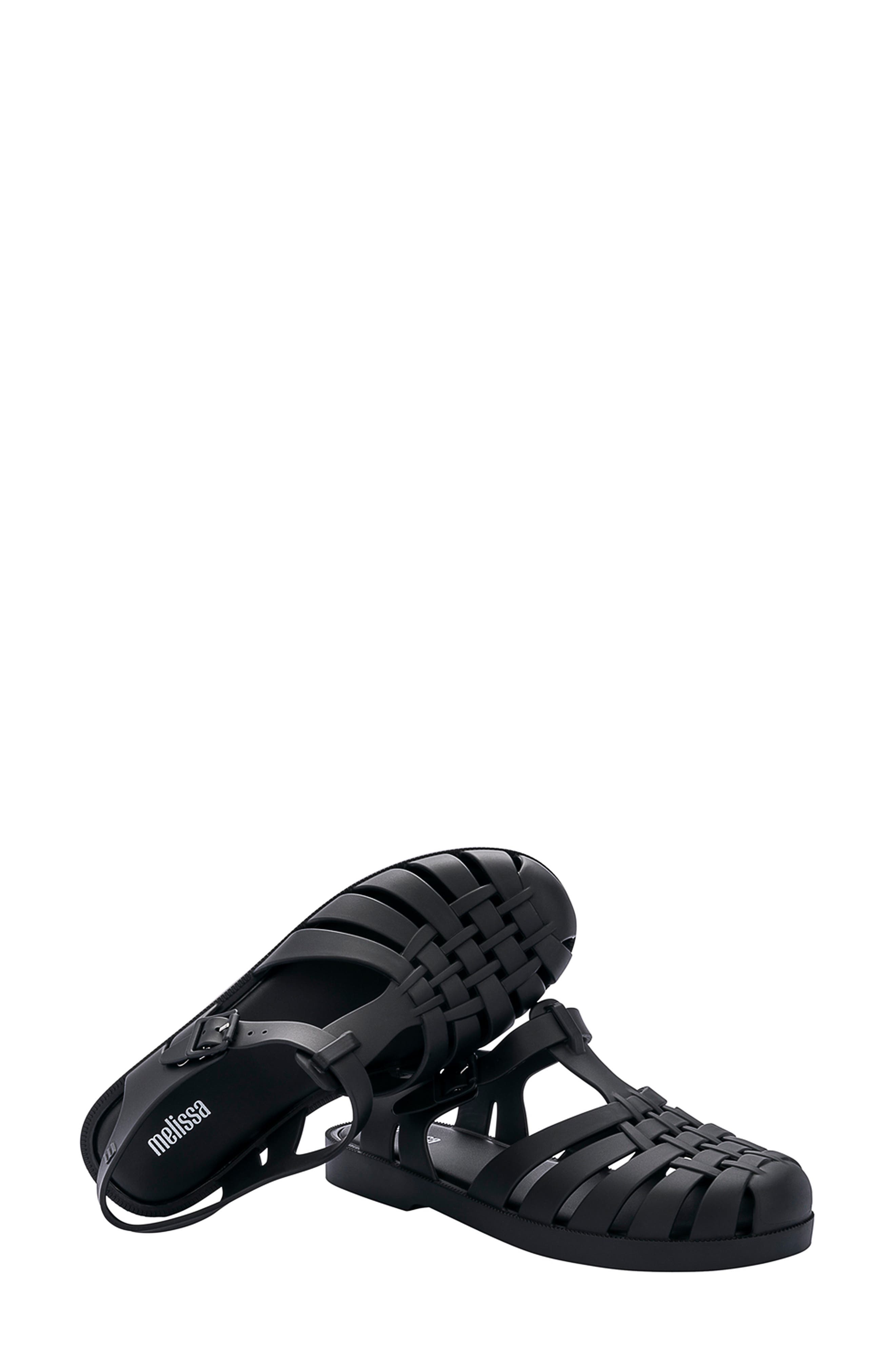 Melissa Possession Jelly Fisherman Sandal, Alternate, color, Black