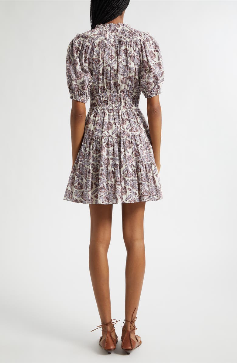 Ulla Johnson Soffia Print Tiered Silk Dress, Alternate, color, Meadow