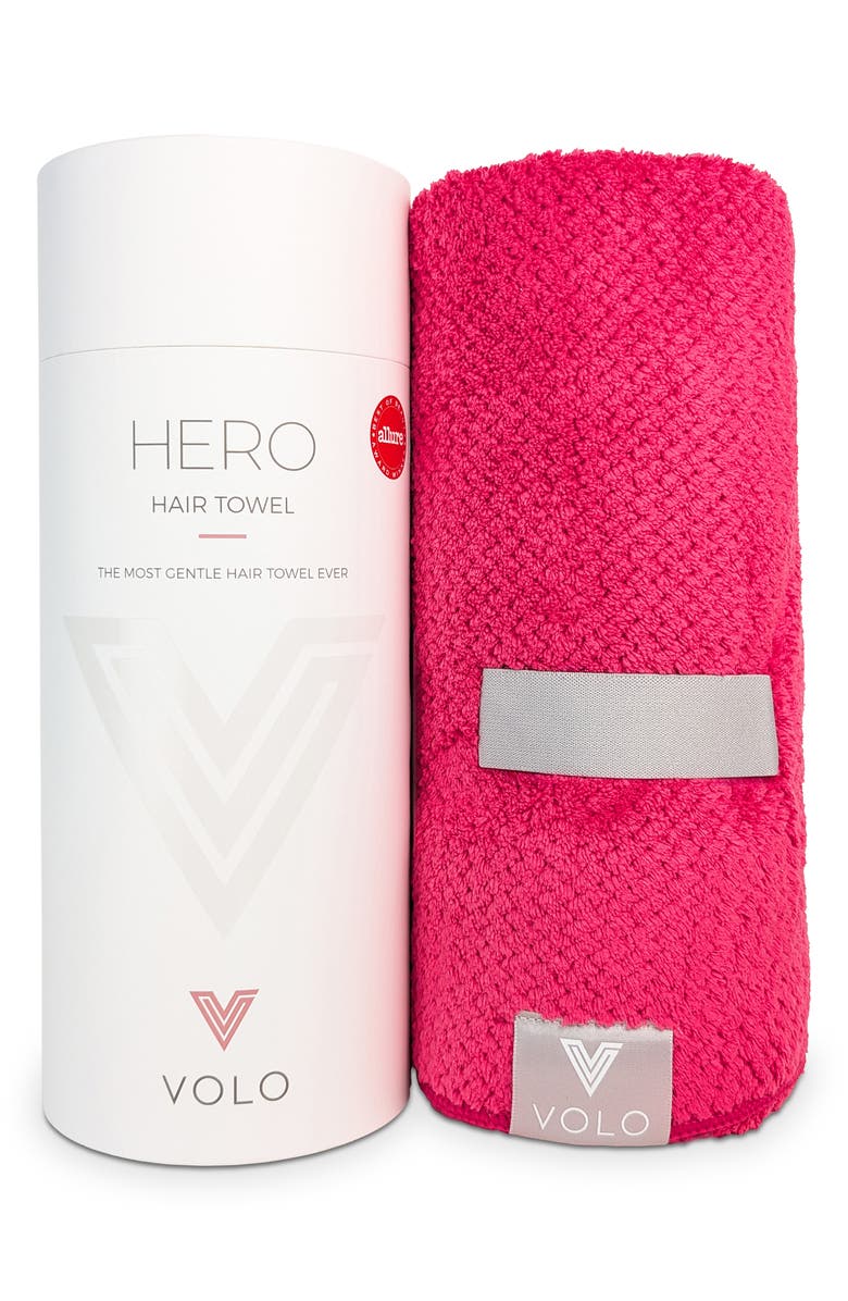 VOLO Hero Hair Towel, Main, color, Dahlia