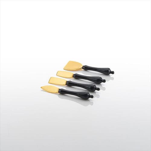 Lunares Pod Cheese Knife Set In Gold