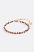 Mint & Lily Birthstone and Gold Bead Bracelet