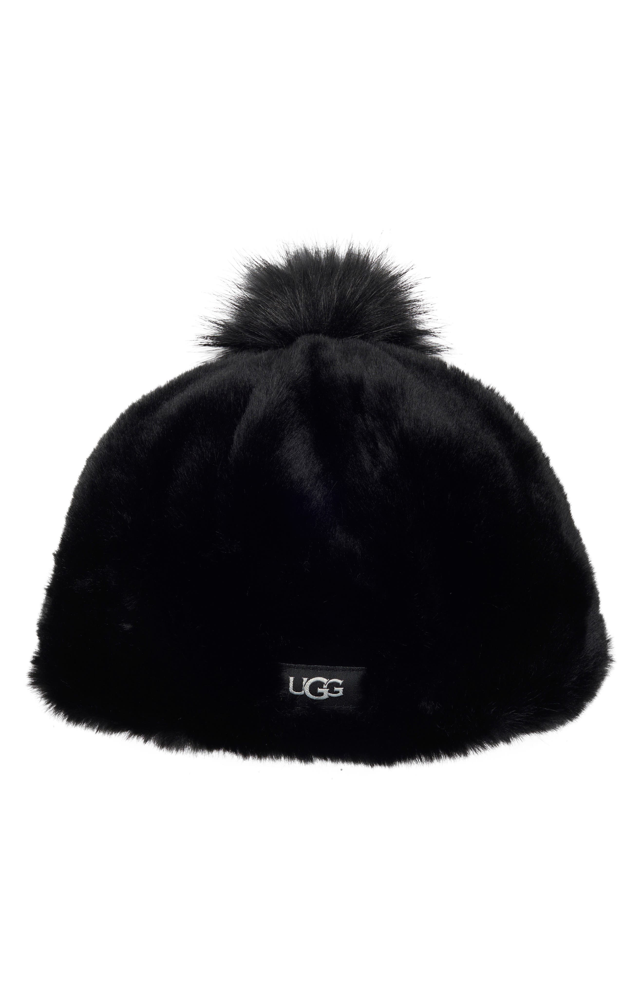 UGG® Kids' Faux Fur Pompom Beanie