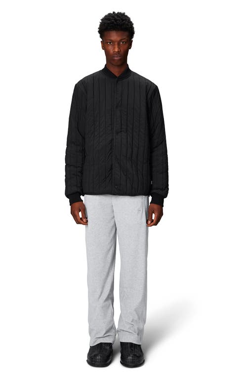 Rains Banja Water Repellent Bomber Liner Jacket In Black